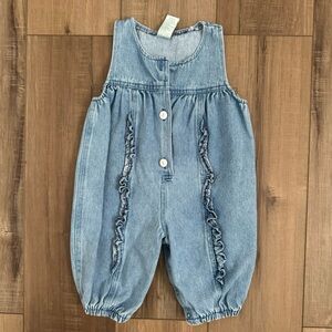 American Vintage Light Blue Denim Romper for Kids